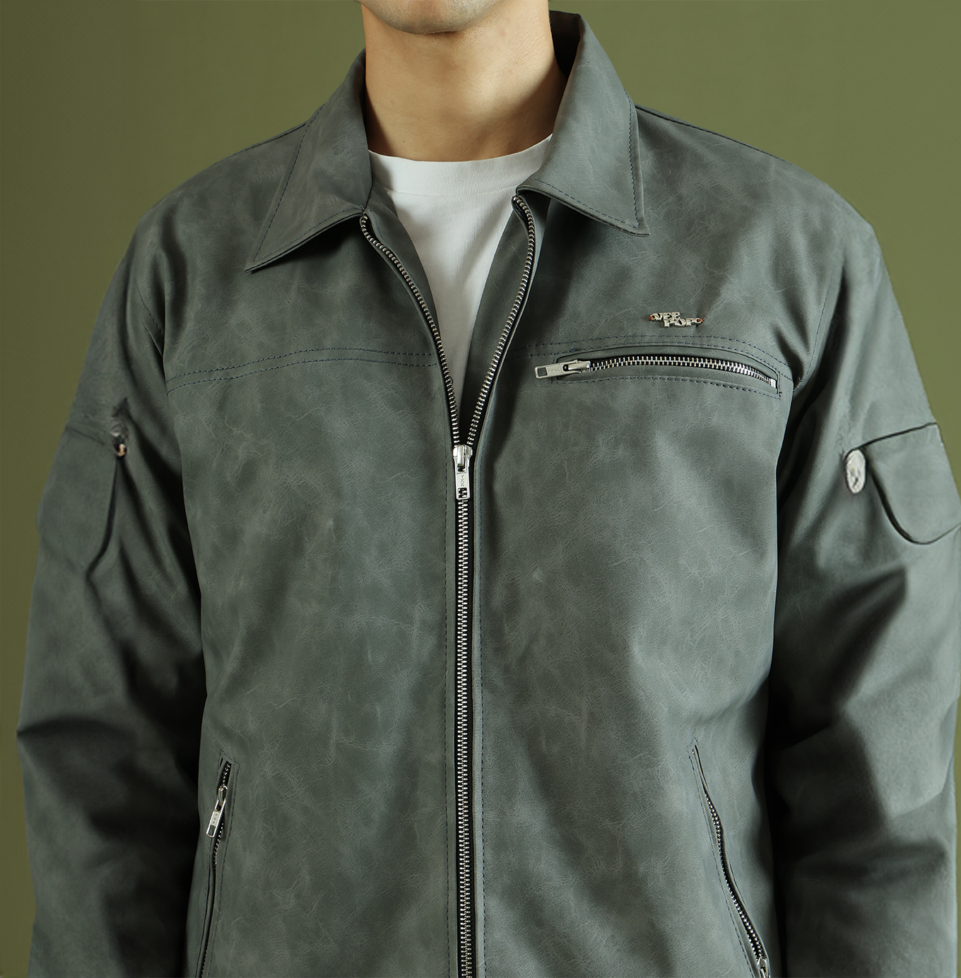 Ash ember faux leather jacket