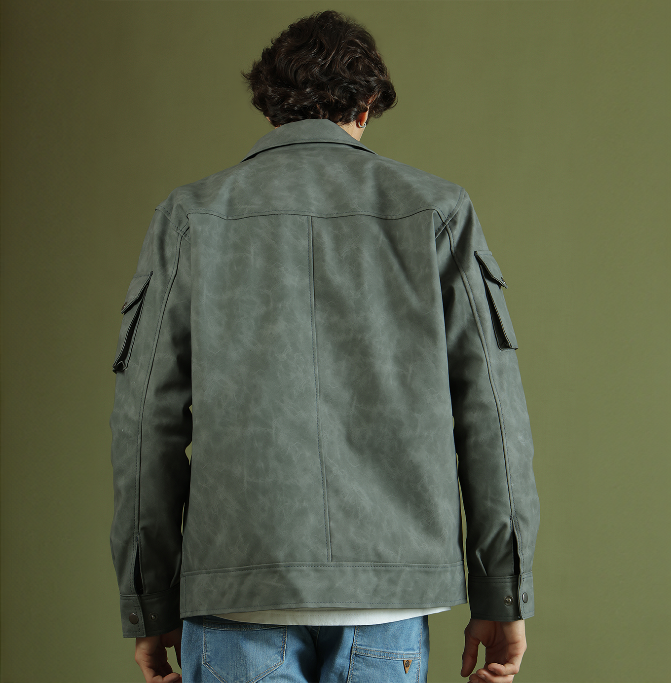 Ash ember faux leather jacket